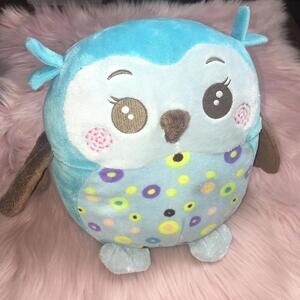 Owl Plush 10” Pillow Blue